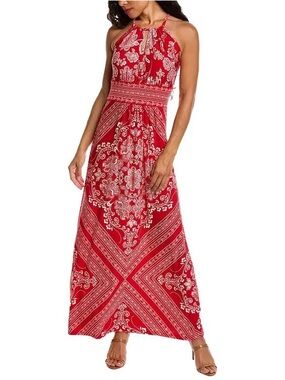 London Times Morrison Maxi Dress Red Size 12